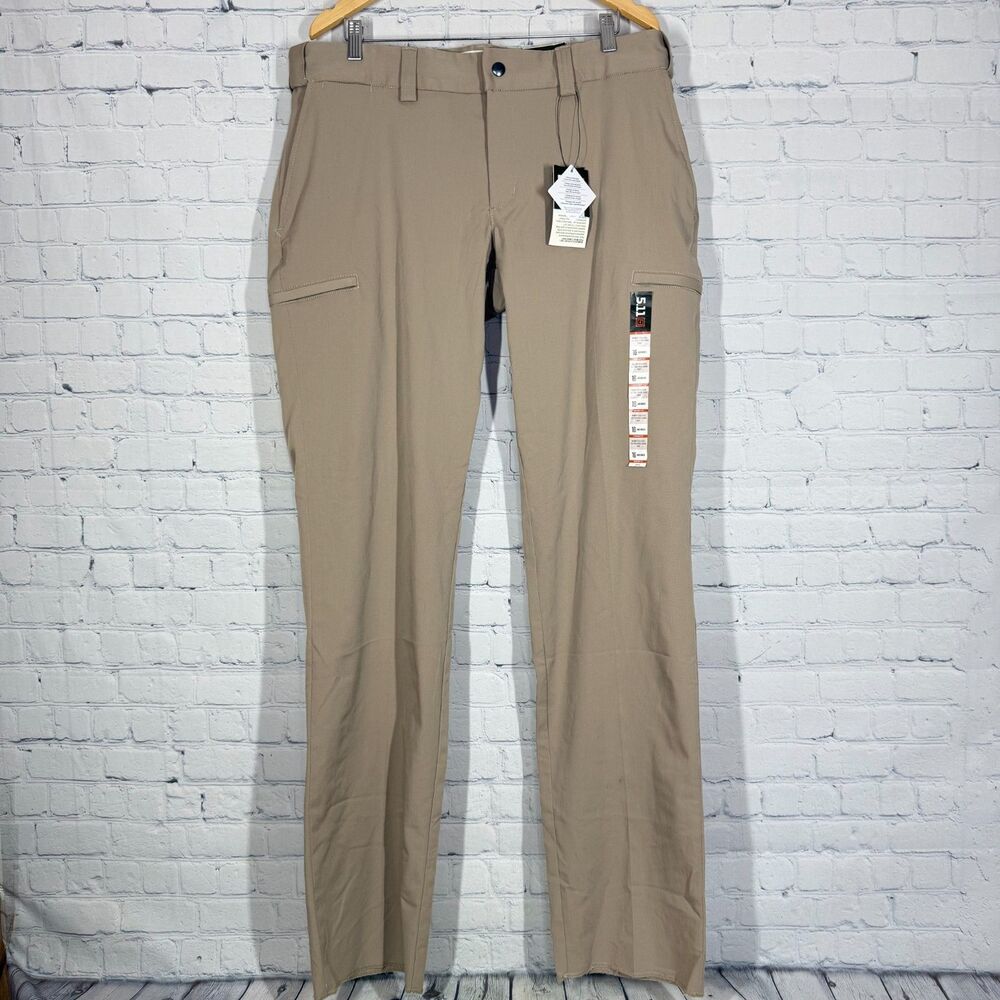 5.11 Tactical Series Cargo Pants Women Size 16 Tall Tan Flex Tac Wool Blend